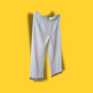 😘😃 Key Lime Pie White Beaded Fringe Pants! 😘😃